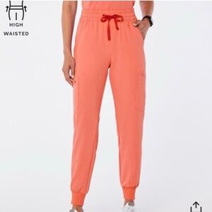 High Waisted Uman Relaxed Jogger Scrub Pants - Sunset Drift